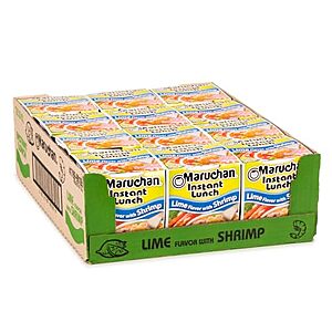 [SnS] $5.47 | 12-Pack 2.25-Oz Maruchan Instant Lunch (Lime with shrimp) at Amazon