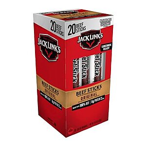 [SnS, AC] $9.59 | 20-Pack 0.92-Oz Jack Link's Beef Sticks (Original) at Amazon (47.9￠ each)