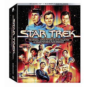 [Pre-Order] 6-Film Star Trek: Original Motion Picture Collection (4K UHD) $12.49 + Free Shipping w/ Prime or on $35+