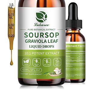 Lukaree Pure Soursop Graviola Leaves Extract - Immune Energy & Gut Support $9.52