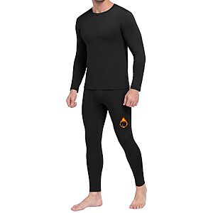 Amazon – BOOJO Men's Fleece-Lined Thermal Underwear Set - $13.99 w/ Code