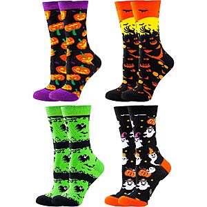Amazon – BONANGEL Women's Halloween Crew Socks - $4.99 w/ Code
