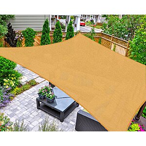 Asteroutdoor Sun Shade Sail Rectangle 10' x 13' UV Block Canopy(Sand) $22.99 + Free S&H w/ Prime or $35+