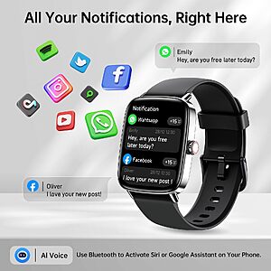 Gydom Smart Watch w/ 2 Bands, Bluetooth Calls, 110+ Sport Modes for $21.59 (Reg. $59.99) + Free Shipping w/ Coupon & Promo Code