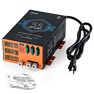 VEVOR 55-Amp RV Power Converter & Battery Charger $55.43 Shipped