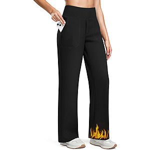 Amazon – Soothfeel Women's Fleece-Lined Straight-Leg Yoga Pants - $19.94 w/ Code