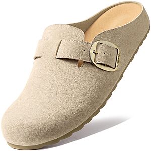 Amazon – BOSTANTEN Women's Wide-Width Suede Clogs - $13.99 w/ Code