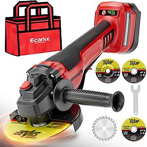 Ecarke Angle Grinder Compatible with Milwaukee 18V Battery, with Paddle Switch & Brushless Motor $41.99 AC