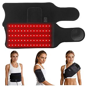 Red Light Therapy Pad, 70 LEDs Adjustable 22.1"x7.1" Light Wrap, Corded $14.99