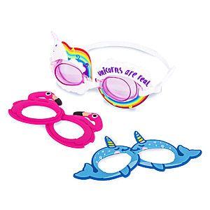 EyePop 3-in-1 Interchangeable Kids' Swim Goggle Set $1.78 + Free Shipping w/ Walmart+ or on $35+