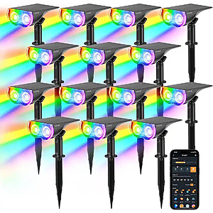 14 Pack Linkind Outdoor Smart Solar Spotlights with Light and Music Sync via App $129.99 + Free Shipping