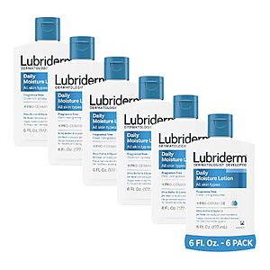 6-Pack 6-Oz Lubriderm Fragrance-Free Daily Moisture Body Lotion $17.77 + Free Shipping w/ Prime or on $35+