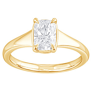 Brilliance Fine Jewelry Elongated Cushion Cut Lab Grown Diamond Solitaire Engagement Ring in Gold Vermeil (Size-7 Only) $219.68 + Free Shipping