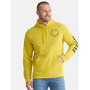 Nirvana Men's Smiley Graphic Pullover Hoodie Sweatshirt (Yellow) $7.77 + Free S&H w/ Walmart+ or on $35+