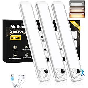 3-pack RUIKORING 8.5" Motion Sensing Under Cabinet Lighting $13.50 @ Amazon $13.49