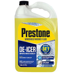 $3.98 Walmart Pick up (regional) Prestone Windshield Washer Fluid , Cleaner/De-Icer, -34 Degrees, 1 Gallon