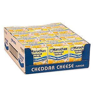 [SnS, AC] $4.61* | 12-Pk 2.25-Oz Maruchan Instant Lunch Ramen Noodles (Cheddar Cheese) at Amazon (38.4￠ each)