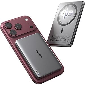 LISEN 5000mAh 0.38" Ultra-Slim Qi2 15W Magnetic Wireless Power Bank for iPhone w/ 22.5W USB-C Fast Charging (Ice Grey) $16.99 + Free Shipping w/ Prime or on $35+