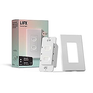 [AC] $17.50 | LIFX Smart Switch, in-Wall Wi-Fi Smart Touch Switch (White) at Amazon