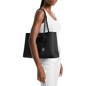Michael Kors Ruthie Medium Tote Bag, Silver-Tone Hardware/Black $119