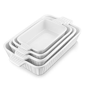 4-Pack MALACASA Ceramic Rectangular Casserole Dishes $38.39 + Free Shipping
