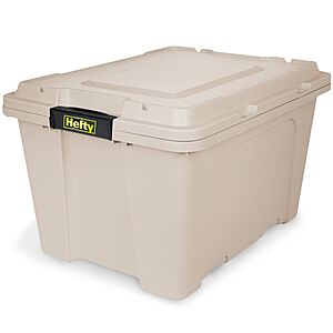 Hefty 18gal MAX PRO Stone Base Tote and Lid with Black Latch and Acid Lime Foil $11.99