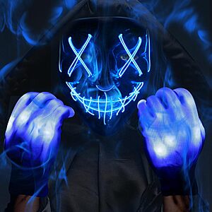 Max Fun Halloween Light-Up Scary Face Mask w/ Glowing Gloves $8.39 + Free Shipping w/ Prime or on $35+