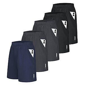 Little Beauty 5 Pack Mens Gym Shorts with Pockets Fast Dry Basketball Athletic Shorts for Men Running Casual Activewear $19.99 with coupon