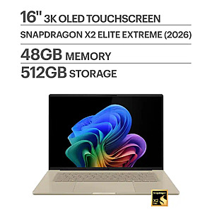 16" ASUS ZenBook A16 Laptop: 3K OLED 120Hz, Snapdragon X2E-94-100, 48GB, 512GB - Best Buy $1369.99