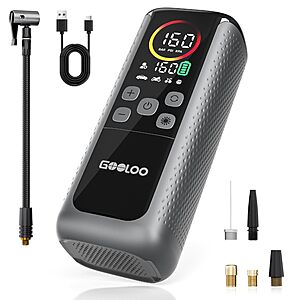 GOOLOO GT160 DUAL Heavy-Duty Tire Inflator Portable Air Compressor $39.89 after coupon