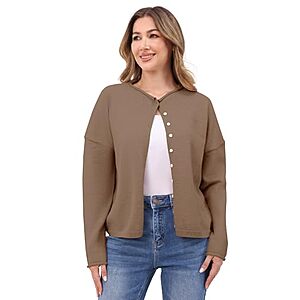 IPMQ Women's Lightweight Knit Button Cardigan Sweater (various) $9.99 + Free Shipping w/ Prime or on $35+