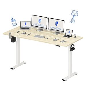 79"x32" FLEXISPOT Electric Standing Desk (White Wood Grain) $220.99 + Free Shipping