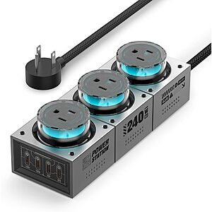 [Prime] MFish E-Tank 7-in-1 240W GaN Desktop Charging Station w/ 3 AC Outlets & 4 USB-C Ports $68.17 + Free Shipping