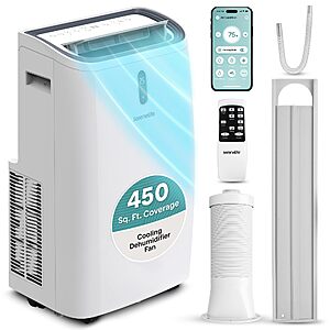 SereneLife Portable Air Conditioner 12000 BTU With WIFI | 3-in-1 Cooling, Fan and Dehumidifier | 24-H Timer Up to 550 Sq Ft Coverage | AC Unit for Bedroom, Home & Office $294.58