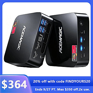 ACEMAGIC K1 Mini PC AMD Ryzen 7 7730U (up to 4.5Ghz) 16GB LPDDR4X RAM 512GB SSD $364