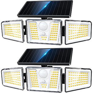 Prime: 2-Pack Kooper 210 LED 300° Wide Angle Outdoor Solar Motion Lights (Black) $13.67 + Free Shipping