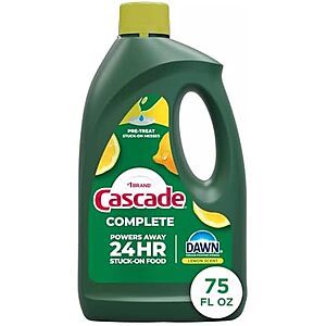 [SnS, AC] $15.73 | 3 × 75-Oz Cascade Complete Gel All-in-1 Dishwasher Detergent (Citrus) ($5.24 each) at Amazon