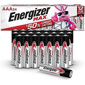 [SnS, AC] $6.70* | 24-Ct Energizer MAX AAA Alkaline Batteries at Amazon (27.9￠ each)
