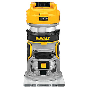 DEWALT DCW600B Router 20 V Brushless Motor 25500 RPM Cordless Fixed Base Dual LEDs Variable Speed $119