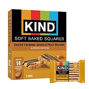 6-Count 1.4-Oz KIND Soft Baked Squares (Salted Caramel Almond Flour) $3.89 w/ S&S + Free Shipping w/ Prime or $35+