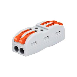 20 Pack Wire Connectors,Quick Push Wire Connection,2 Circuit Inline Splices, Fits 28–12 AWG wires, Up to 40% Off $5.99