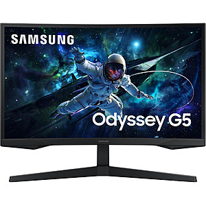 Samsung 27-Inch Odyssey G55C Series QHD 1000R Curved Gaming Monitor (LS27CG552ENXZA) $177