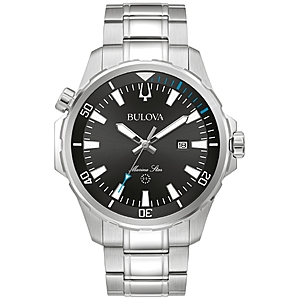 Bulova Men's Marine Star Stainless Steel Bracelet Watch 43mm - Silver-tone