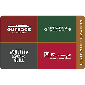 Bloomin' Brands - $50 Gift Card [Digital] $45 Bestbuy.com