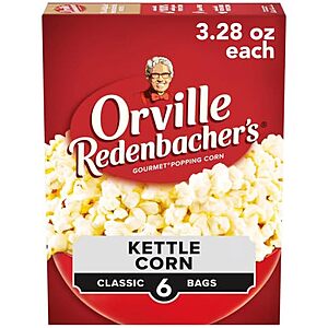 [SnS, AC] $5.57* | 2 × 6-Pack 3.3-Oz Orville Redenbacher's Microwave Popcorn ($2.79 each) at Amazon (46.4￠ each)