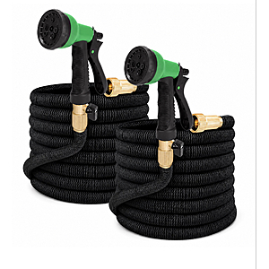 2-Pack 25ft Expandable Hose w/ Nozzle