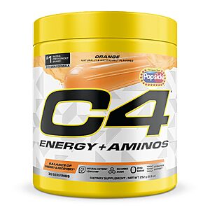 30-Servings Cellucor C4 Energy + Aminos Powder (Orange Popsicle) $15 + Free Shipping w/ Prime or on orders over $35