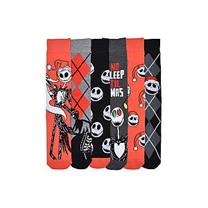 6-Pack Nightmare Before Christmas Men's Crew Socks (Size 10-13) $5.24 + Free Shipping w/ Walmart+ or on $35+