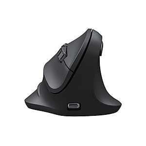MOKURU Wireless Ergonomic Mouse, Supporting Bluetooth/2.4G Connection, Featuring 4 Buttons (Black) $13.99