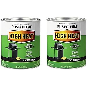 $24.46 | 2-Pack 32-Oz Rust-Oleum High Heat Bar-B-Que Black Protective Enamel Paint at Amazon